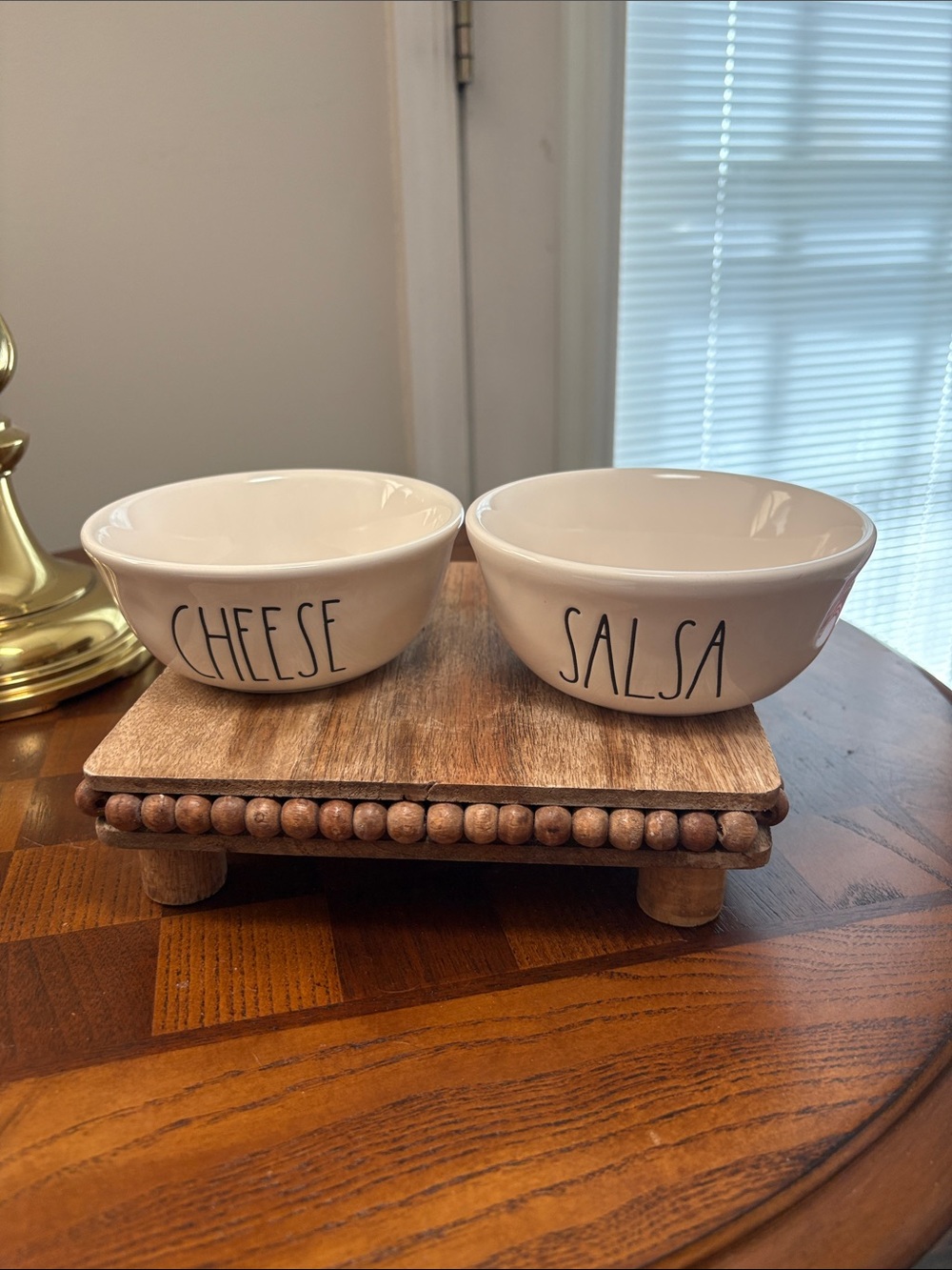Rae Dunn Cream Ceramic 'CHEESE' & 'SALSA' Bowls - Set of 2